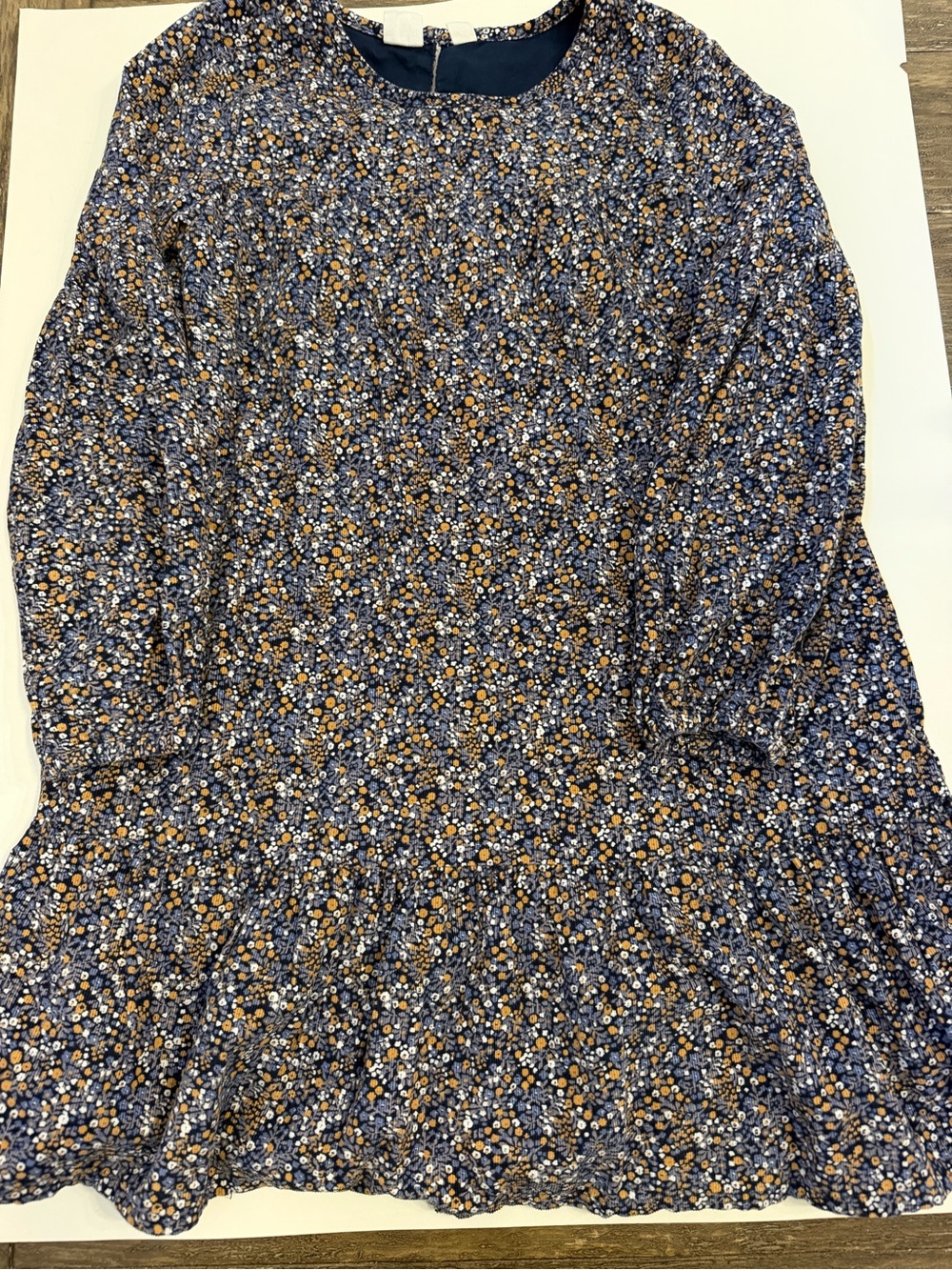 Gap kids  Floral Long Sleeve  corduroy floral dress size medium 8/9